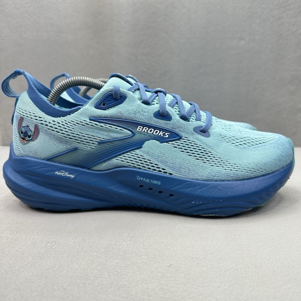 Mens Size 10 Brooks x Run Disney Glycerin 22 'Stitch' Shoes Bright Blue Running